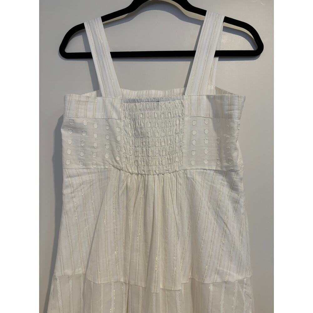 Vince Camuto Tiered Maxi Dress Womens Size Small S White Cottagecore Boho - Picture 4 of 7